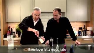 aerolatte  milk frother makes three layer caffè latte macchiato [upl. by Kennith]