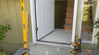 Jeld Wen Front Door Installation  Really crappy products and craftsmanship PART 1 [upl. by Ddal897]