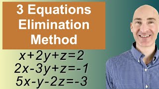 Solving Systems of 3 Equations Elimination [upl. by Sachi531]